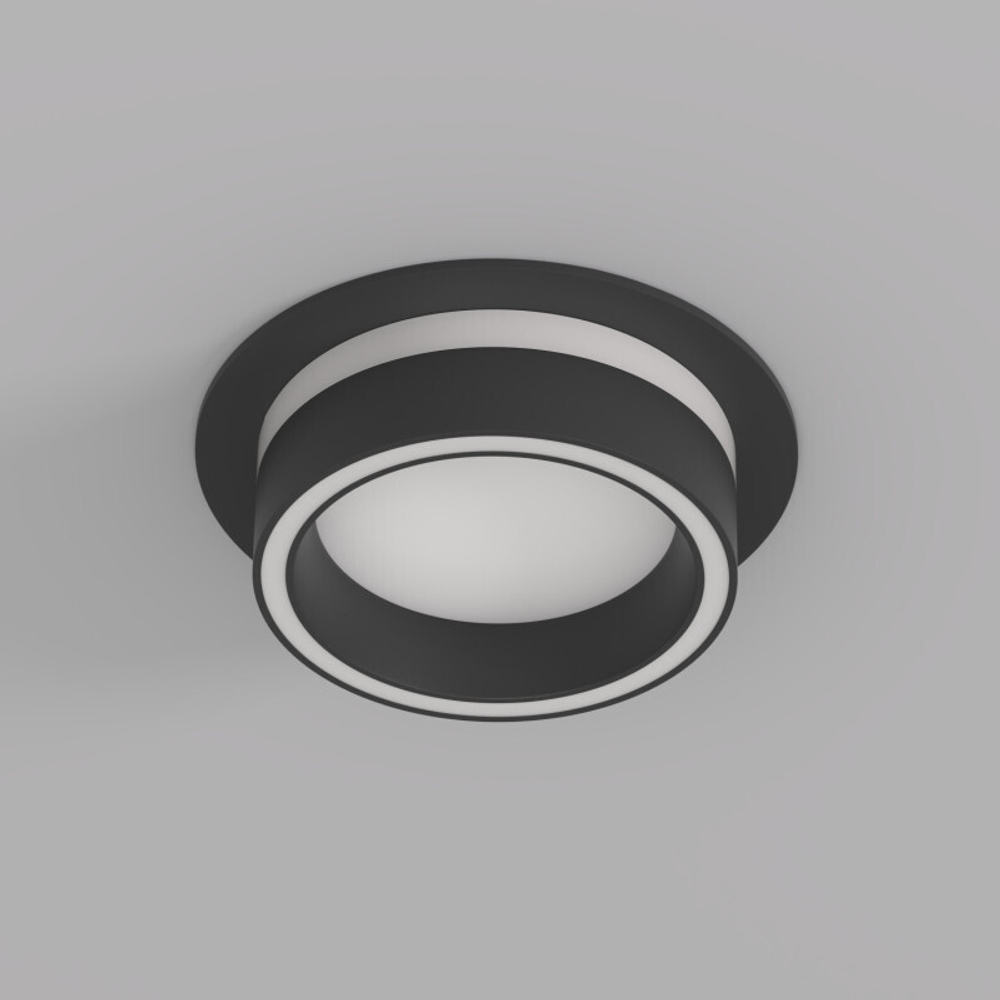 DK2100-BK Встраиваемый светильник NIKO, IP 20, до 15 Вт, GX53, LED, черный, акрил, алюминий