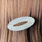 Зажимы для волос 2шт «New collection», овал, цвет белый, 7,5*3,2см