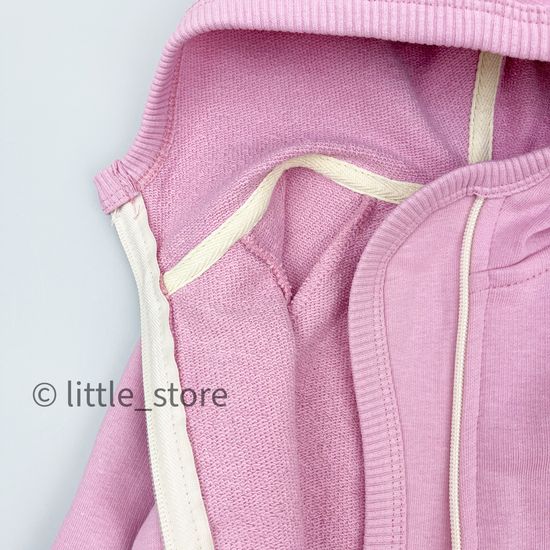 Комбинезон из футера "Simple" Ягодный зефир, с закрытыми ножками