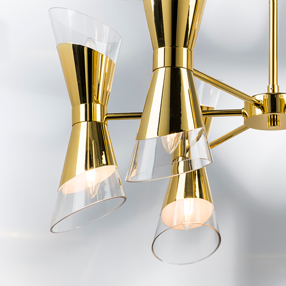 817122 Люстра STRATO 12х40W E14 ЗОЛОТО