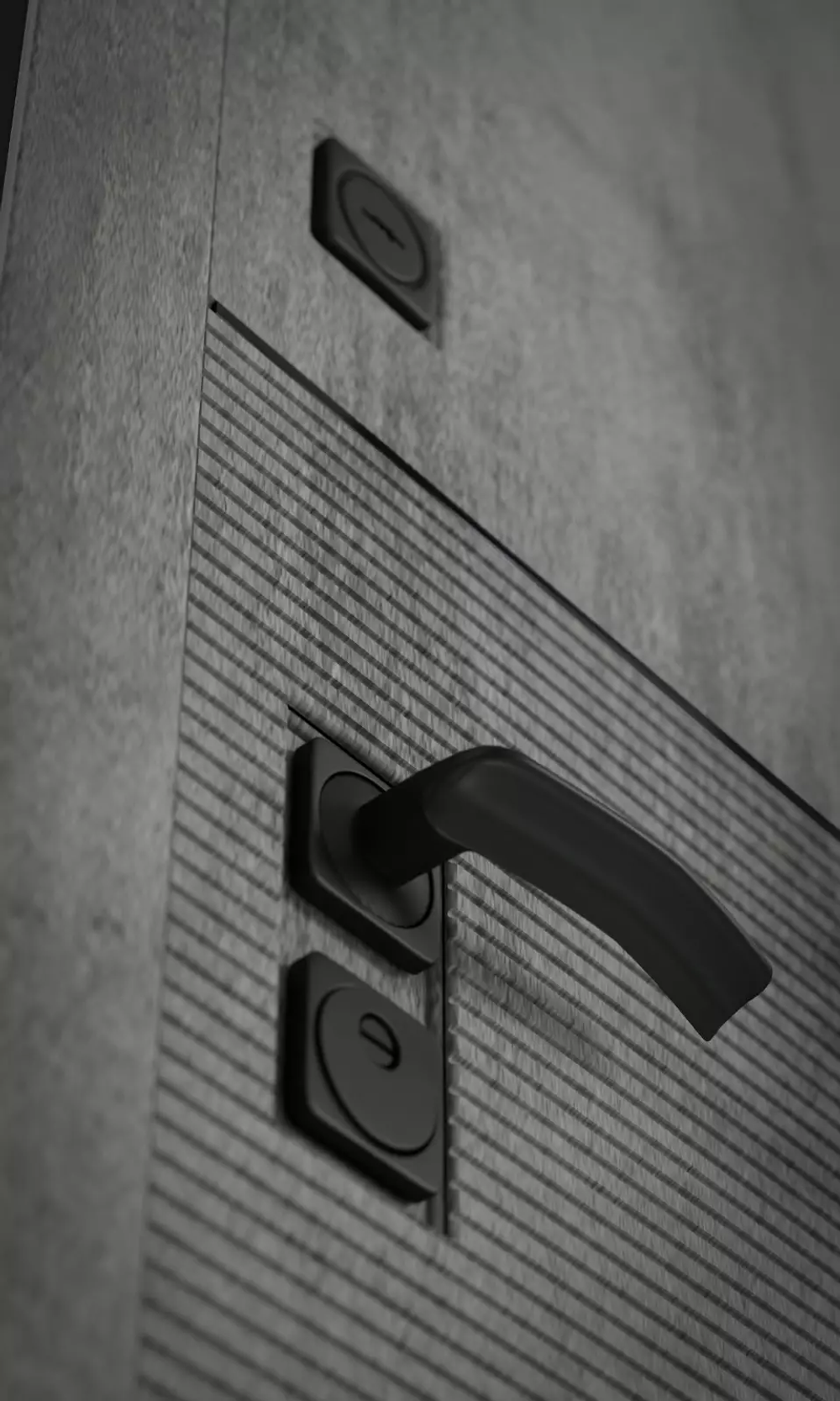 Входная металлическая дверь Лабиринт INFINITY (ИНФИНИТИ) с Зеркалом Бетон темный / 19 Белый софт