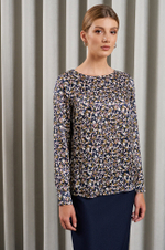 22888 Блузка женская (синий принт)