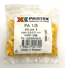 Маркер кабельный сеч.2,5-5мм Weidmuller PARTEX PA-10003AV40.9 252611529 РА 1/3 "9" (200шт.)