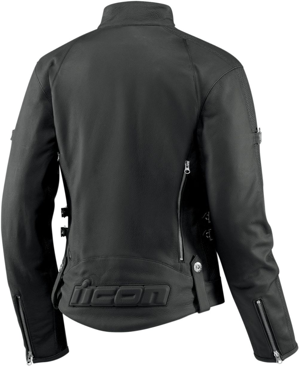 Мотокуртка - ICON HELLA (женская, кожа, черная)