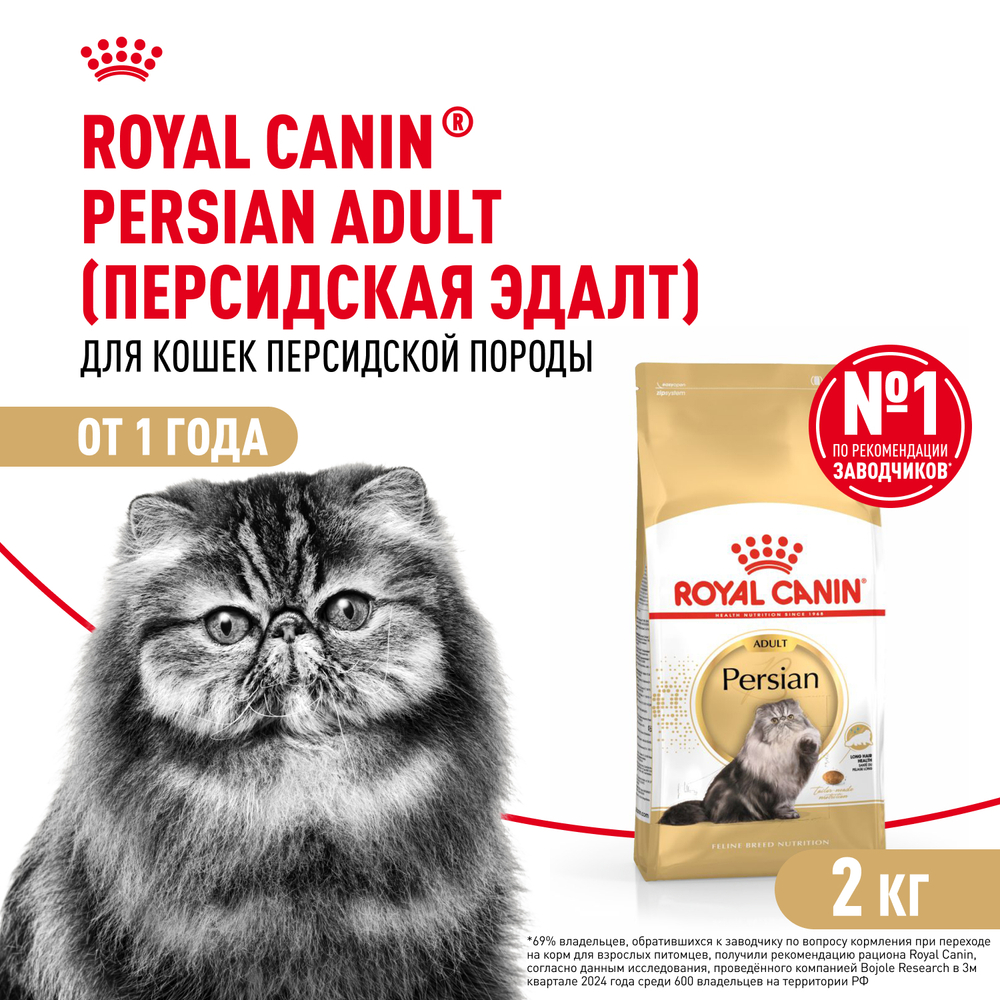 Корм для кошек Royal Canin Persian Adult Корм сухой сбалансированный для взрослых персидских кошек - 2 кг