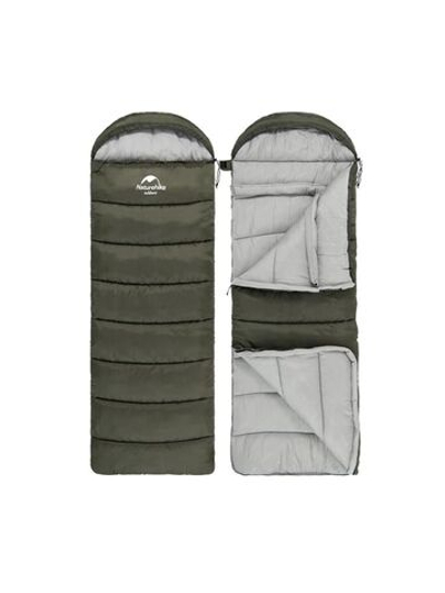 Спальный мешок Naturehike U Series Двойной хлопок осень-зима зеленый U150, молния слева, 6927595764398L