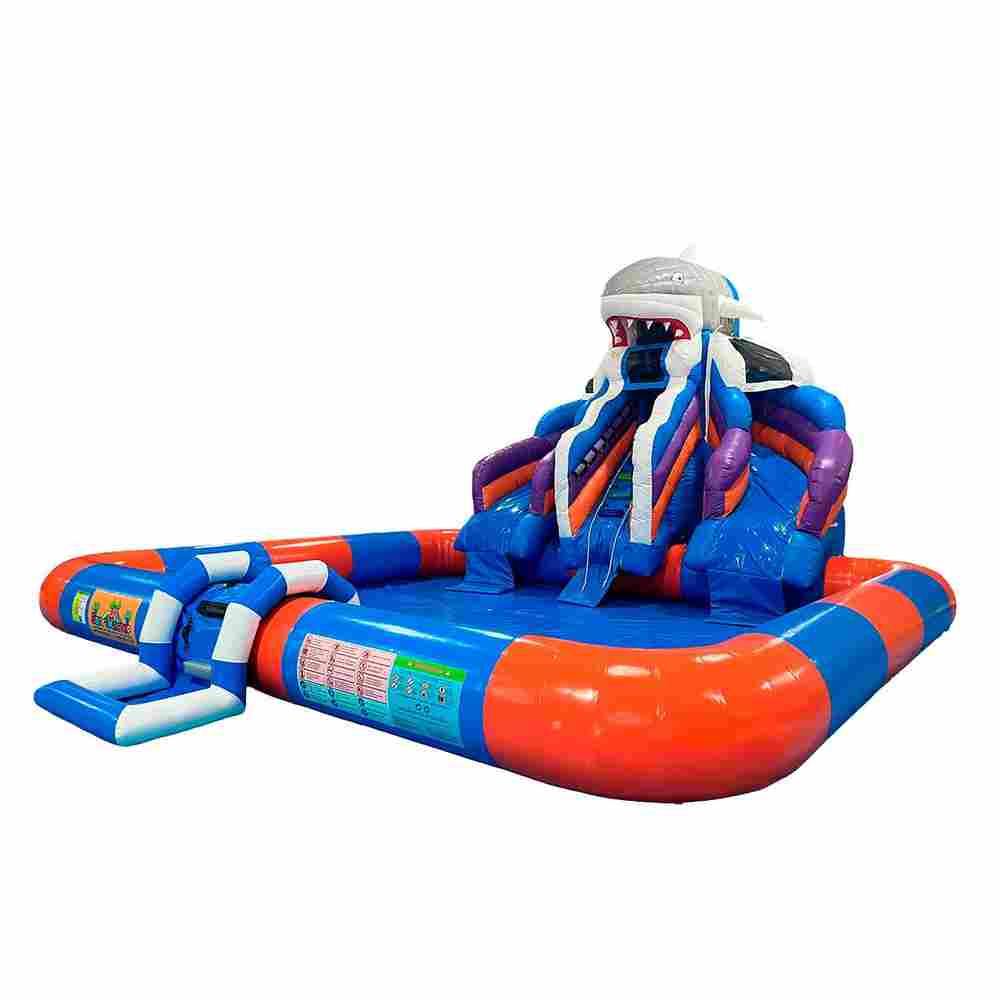 Надувной наземный аквапарк «Акула», 8*7*4,5 м