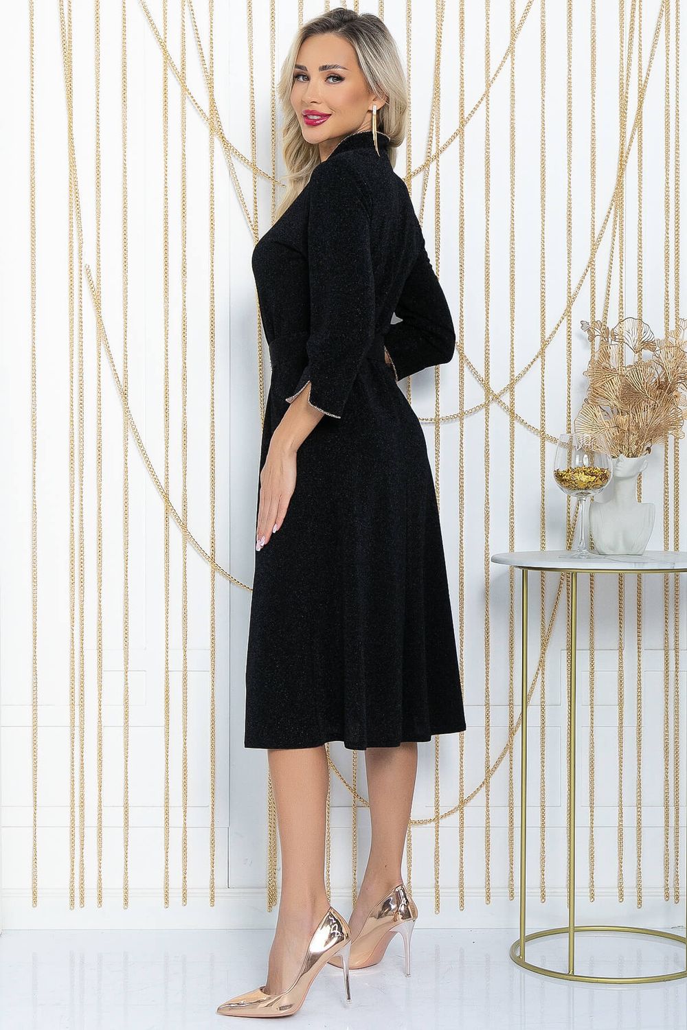 Платье Дарьяна НЬЮ (черное золото) П11754 LT Collection