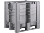 BoxPallet 1200х1000х1140 сплошной, на 3-х полозьях, арт. C-Box 1210 S (1140) серый, код: 23857