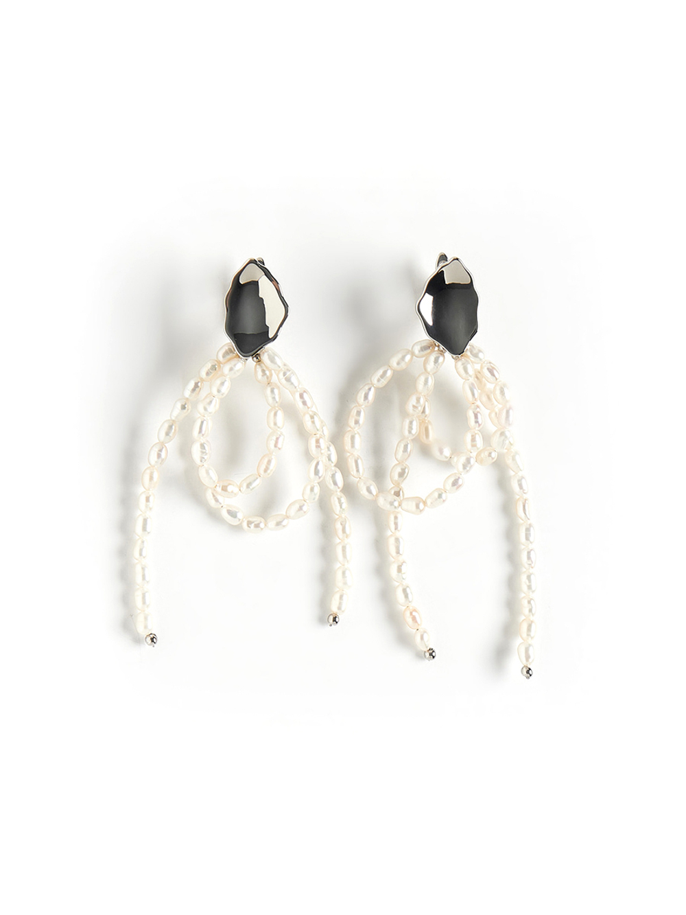 Серьги "Glide bow" Silver