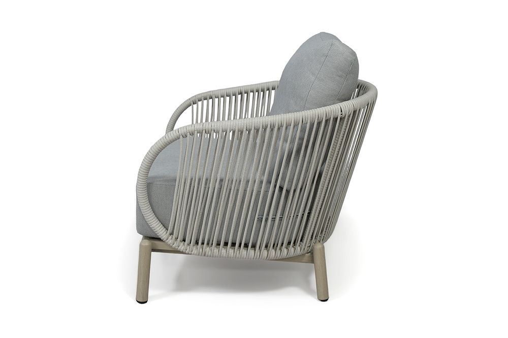 "Прато" лаунж-зона из искусственного ротанга на 5 персон, цвет светло-серый