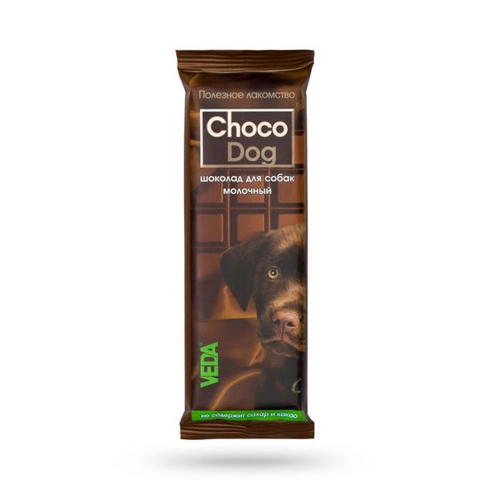 Шоколад молочный "CHOCO DOG" лакомство для собак 45 гр