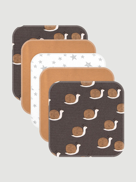 Набор платочков-слюнявчиков Mjölk Улитки