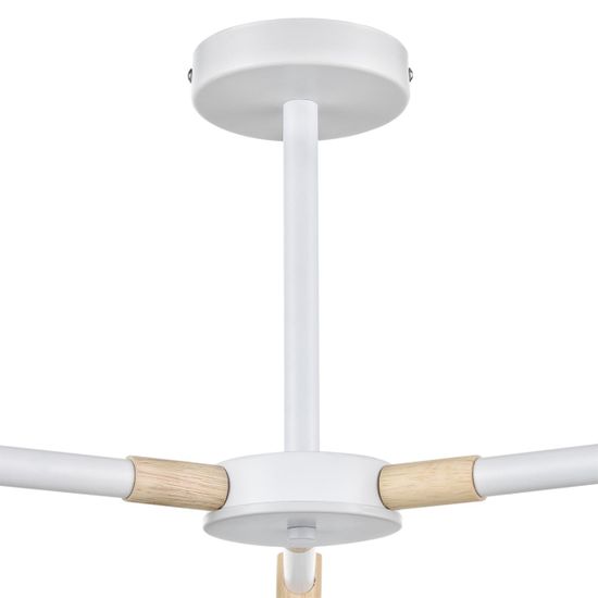 8097/3C MODERNI LN26 342 белый/белый металл, дерево/металл Люстра потолочная Е27 3*60W 220V ROSALINA