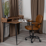 Кресло ALPHA иск. кожа, Brown (коричневый)