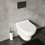 Унитаз подвесной WasserKRAFT Berkel 56TLT.010.ME.MG03.H001 безободковый, с инсталляцией Vils 56, с крышкой микролифт, белый/кнопка золото матовое