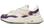 FILA MARS series comfortable daily non-slip breathable low-cut life casual shoes women's white purple powder