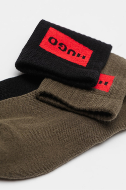 Носки (2 пары) мужские HUGO 2P QS RIB LAB COL CC 10258034 01