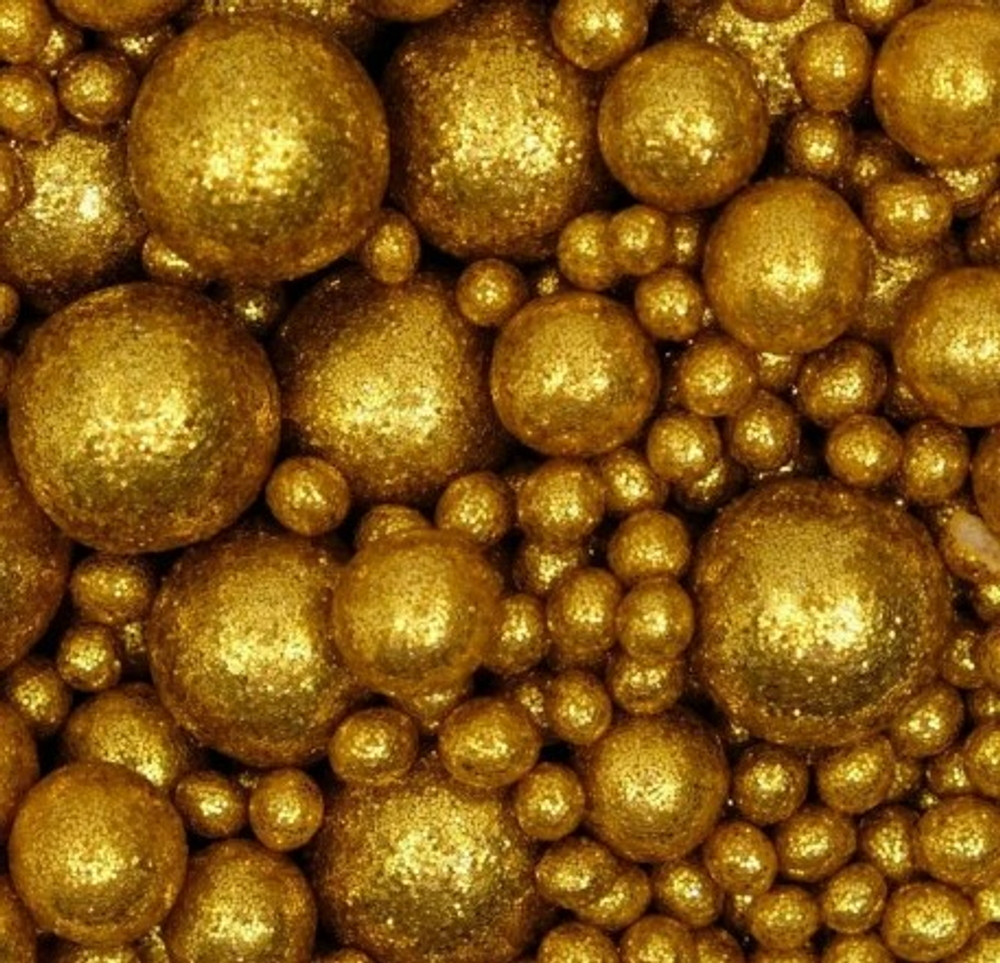 Кондитерская посыпка с мягким центром "Блеск", золото, 50 г