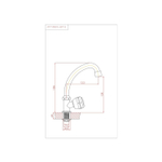 Смеситель для кухни 1/2 кер CN4195 CRON МОНО, п/гайку, ХРОМ
