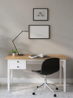 IKEA Письменный стол HEMNES,155*65*74, белый-коричневый, КЫМОР (ХЕМНЭС ИКЕА)