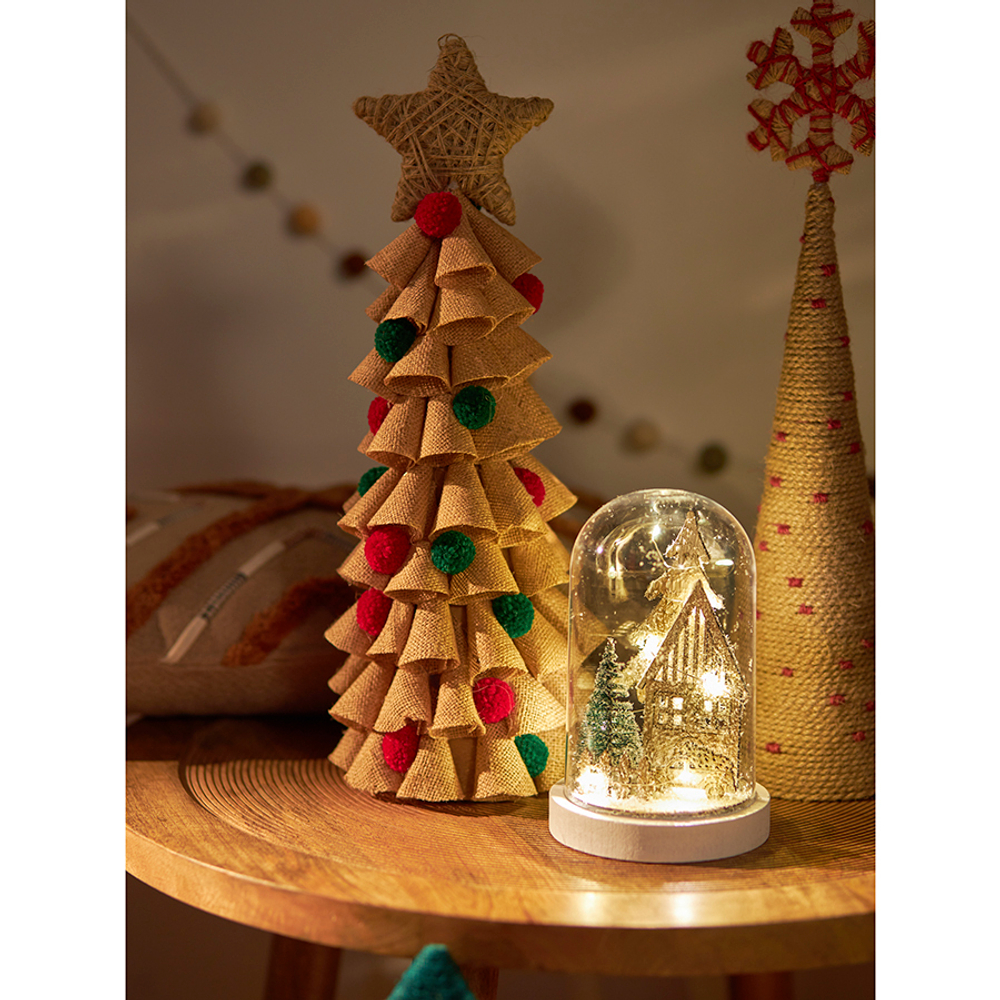 Декор новогодний classics из джута и гофрированного картона из коллекции new year essential, 41,5 см