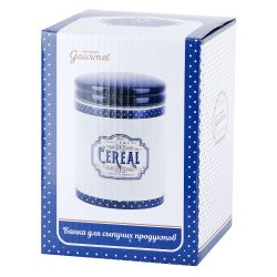 Банка для сыпучих продуктов " " 10х10х13,5см v=630мл (подарочная упаковка)