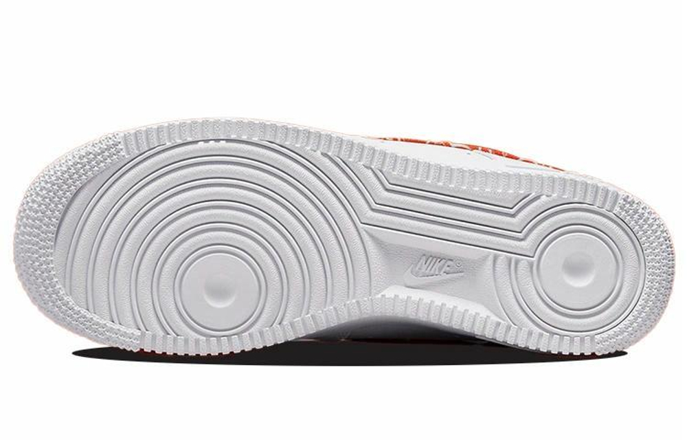 Кроссовки Nike Air Force 1 Low 07 Ess "Orange Paisley" (Женская размерная сетка)