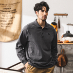 Футболка поло мужская с длинными рукавами плечо реглан.