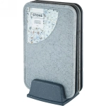 Набор досок разделочных 200*120*340мм на подставке 4шт «Plast Team Stone» темный камень