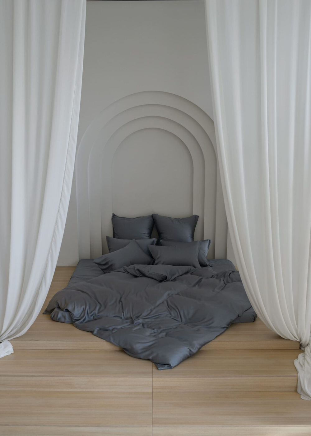 Пододеяльник 150x200 German Grass Grey Brilliant серый