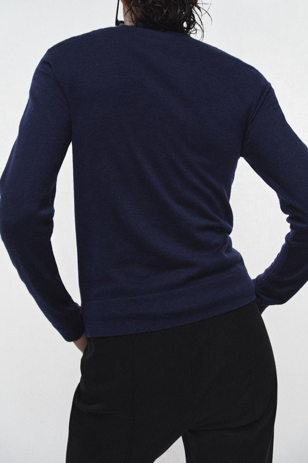 ZARA КАРДИГАН ИЗ СВЕРХТОНКОГО ТРИКОТАЖА, ЧЕРНИЛЬНО-СИНИЙ