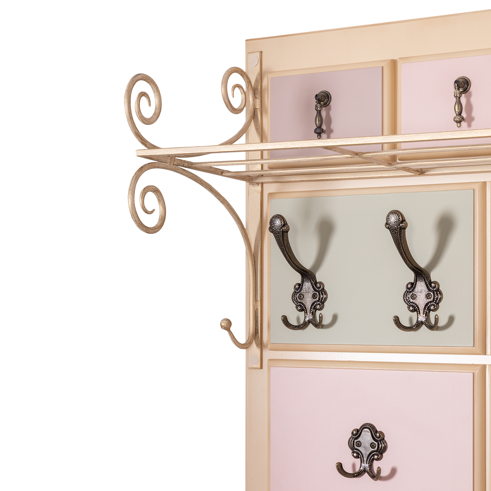 Вешалка настенная Пандора 4 Айвори Акварель