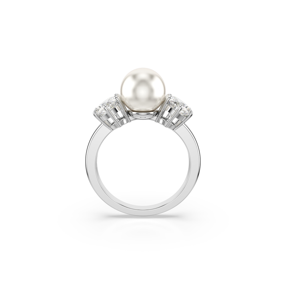 MATRIX:RING 8MM PEARL WHITE/RHS 52