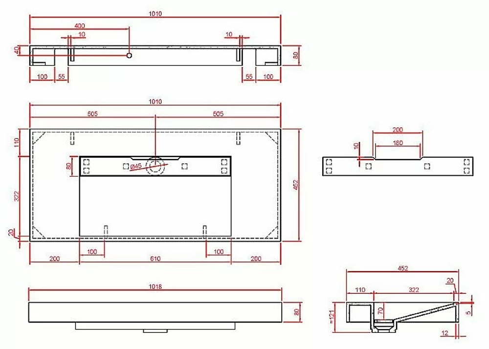 Раковина-моноблок Armadi Art Flat Calacatta 859-100-CLCT белый мрамор