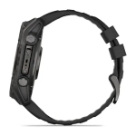 Умные часы Garmin Fenix 8 51mm, Sapphire, Carbon Gray DLC Titanium with Black/Pebble Gray Silicone Band