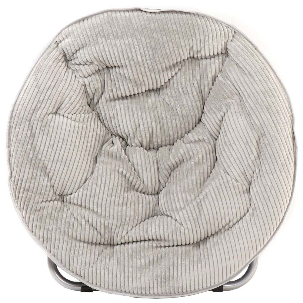 Кресло складное 82х82х72 см, Гриб, серое, вельвет, 100 кг, Green Days