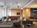 Ceiling design lamp  Three Arms by Serge Mouille (Black)