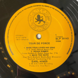Винтажная виниловая пластинка LP Earl Hines Tour De Force (UK 1973)