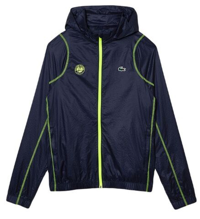 Мужская теннисная кофта Lacoste SPORT Roland Garros Edition After-Match Jacket - navy blue/yellow