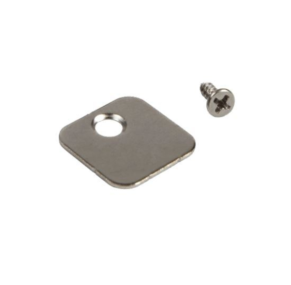 Ответная часть 20х20х1 мм под саморез, цинк, AQ