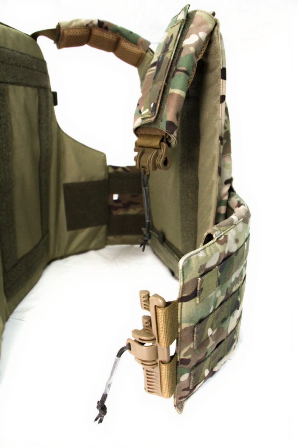 Чехол для бронежилета плитника КРЕПОСТЬ быстросброс слева, MIMICRYA, Cordura 1000D, MULTICAM, S-M