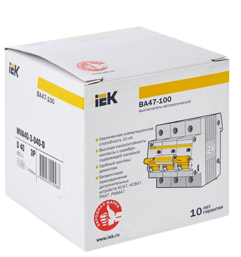Автоматический выключатель  IEK MVA40-3-040-D