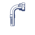 Фитинг DN 16 ORFS (Г) 1 (90) (накидная гайка)