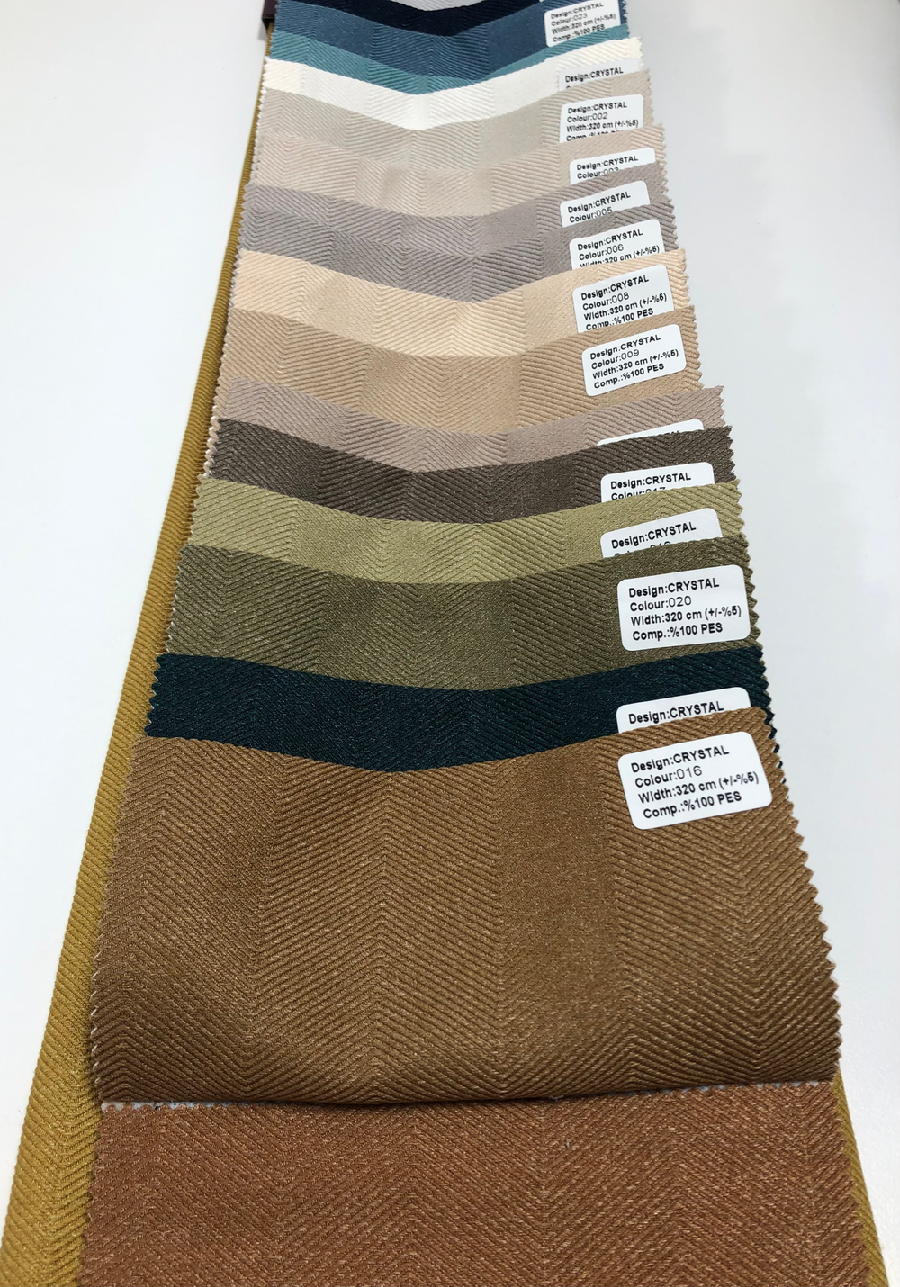 Портьерная ткань жаккард "елочка" Nope арт. Crystal (высота 320 см, Турция)