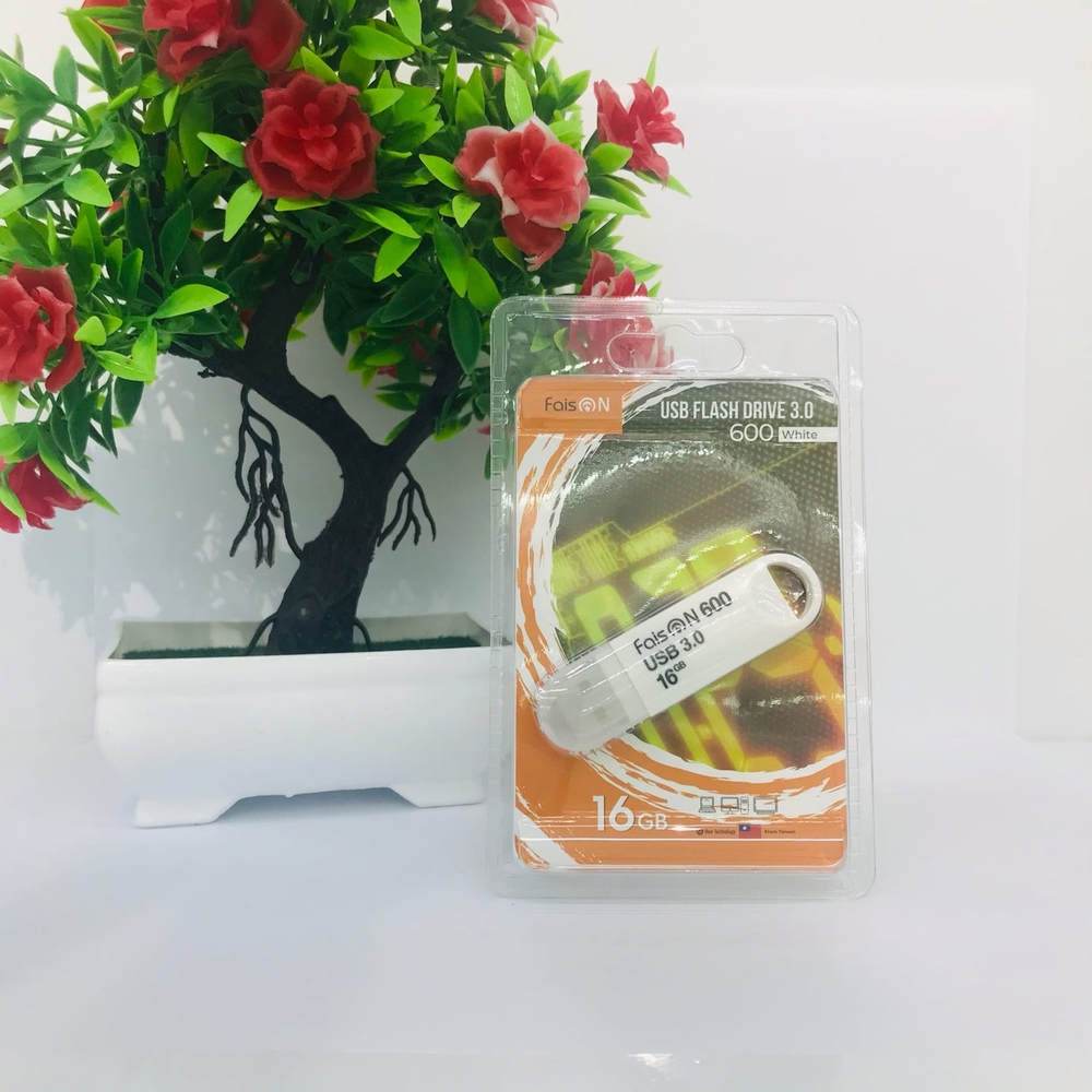 USB Флешка 16GB Faison 600, USB 3.0, белая