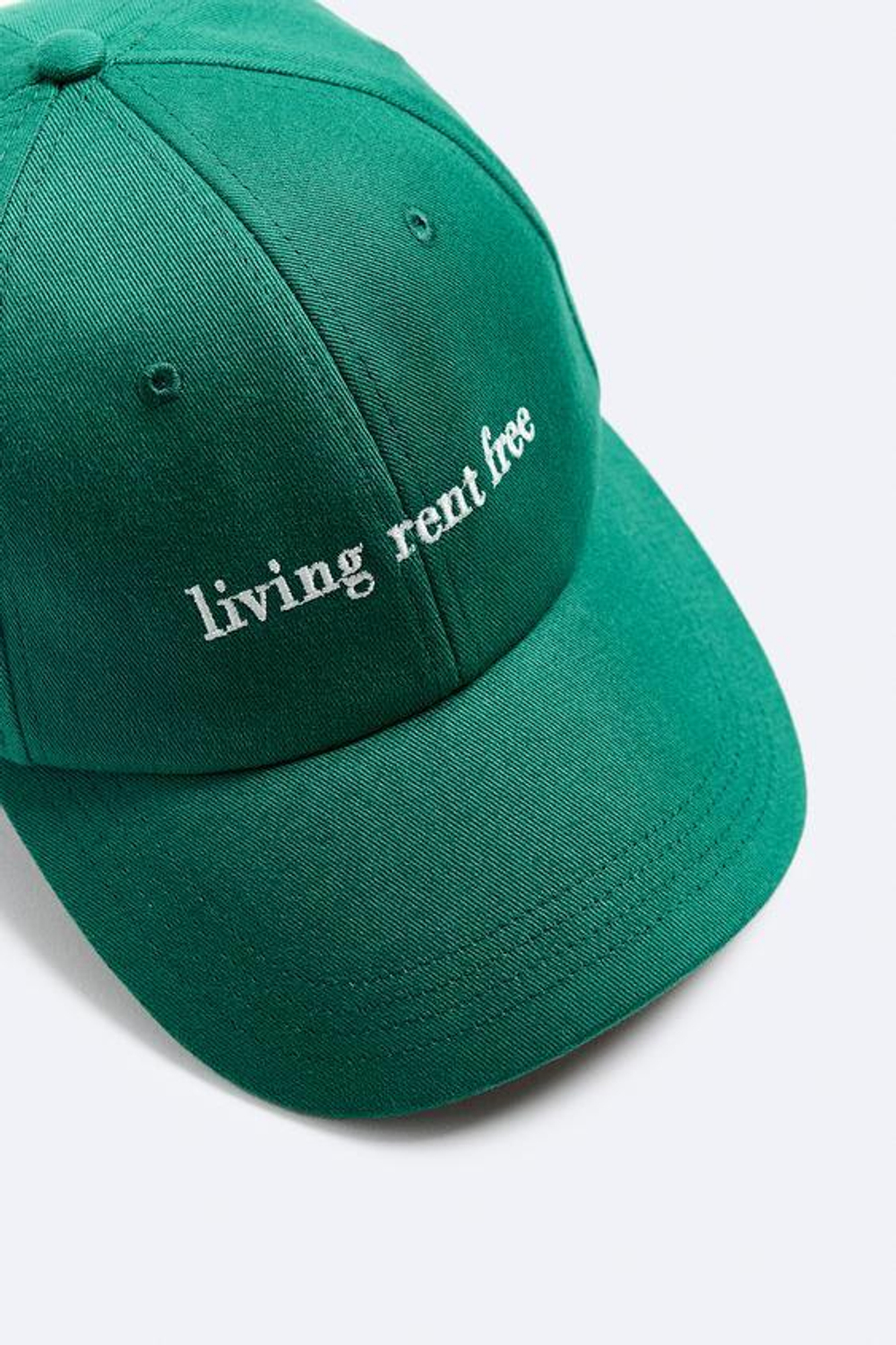 ZARA КЕПКА С ВЫШИВКОЙ, ЗЕЛЕНЫЙ