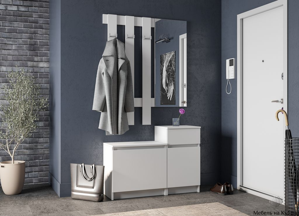 Прихожая обувница Мори МПТ 600 Белый