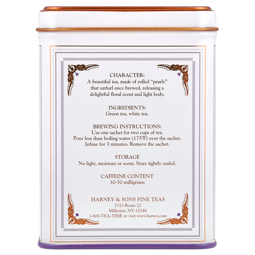 Harney & Sons, Classic Collection, жемчужина питахайи и жасмин, 20 чайных пакетиков, 40 г (1,4 унции)