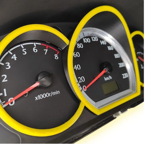 Кольца для панели Шевроле Лачетти (чёрно-жёлтый)